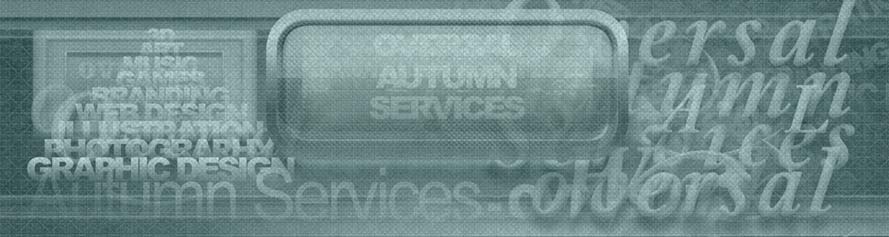 Green banner with autumn services