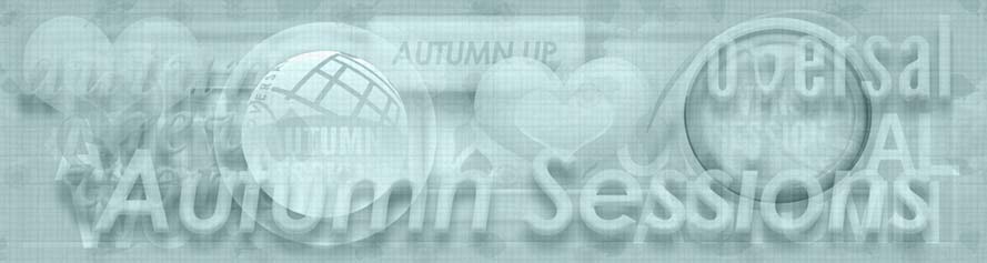 Green banner autumn sessions text