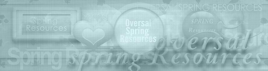 Green banner listing spring resources