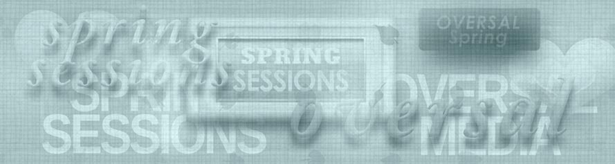 Green banner listing spring sessions