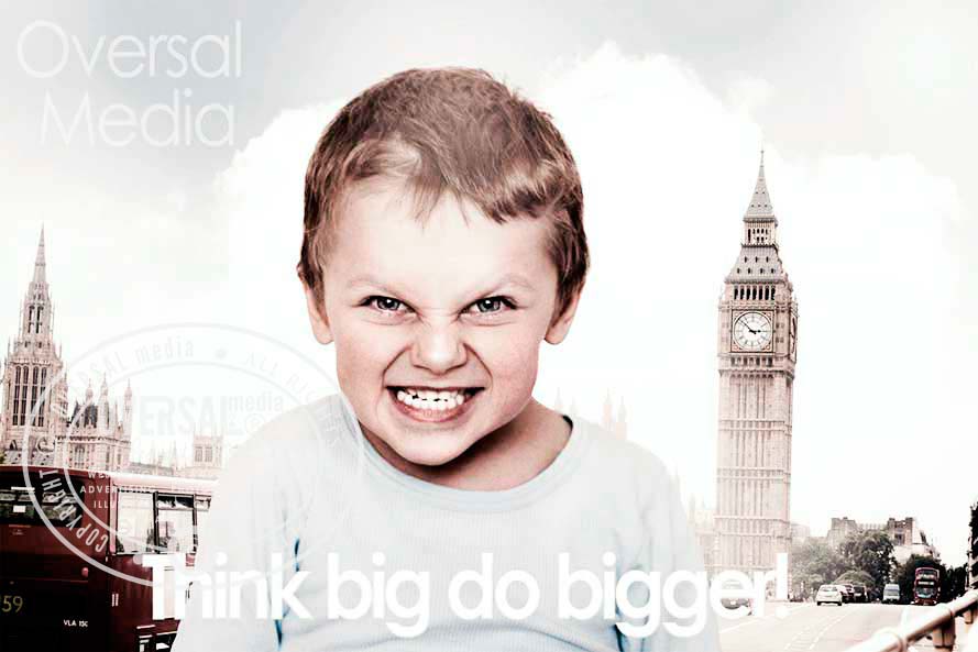 Boy next to London's Big Ben